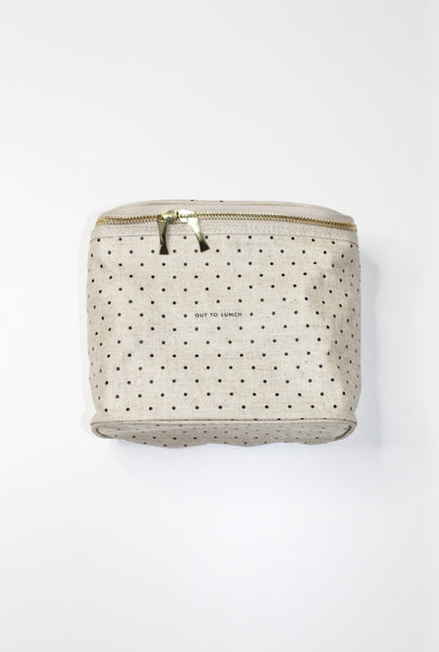 Kate Spade 'out to lunch' polka dot lunch bag