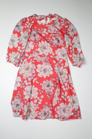 Eliza J (Nordstrom) coral floral dress, size 6 (additional 20% off)