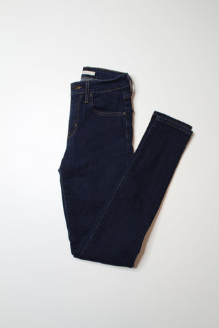 Levis dark wash 721 high rise skinny jeans, size 25 (price reduced: was $48)
