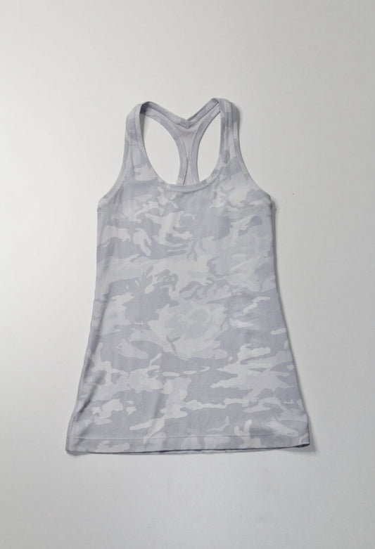 Lululemon incognito camo alpine white multi cool racerback II tank, Size 4 (price reduced: was $25)