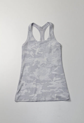 Lululemon incognito camo alpine white multi cool racerback II tank, Size 4 (price reduced: was $30)