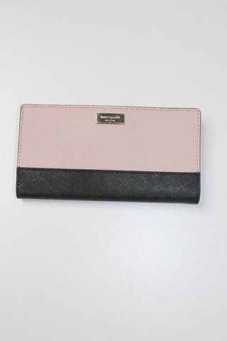 Kate Spade stacy laurel way dusty pink/black wallet *new with tags (price reduced: was $78)
