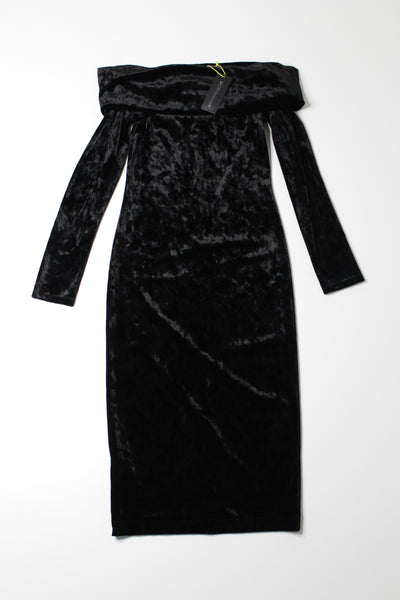 BCBG GENERATION black crushed velvet dress, size xs *new with tags (additional 50% off)