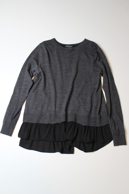 Club Monaco dark grey/black ‘ariletta’ pleated back cashmere sweater, size small  (additional 30% off)