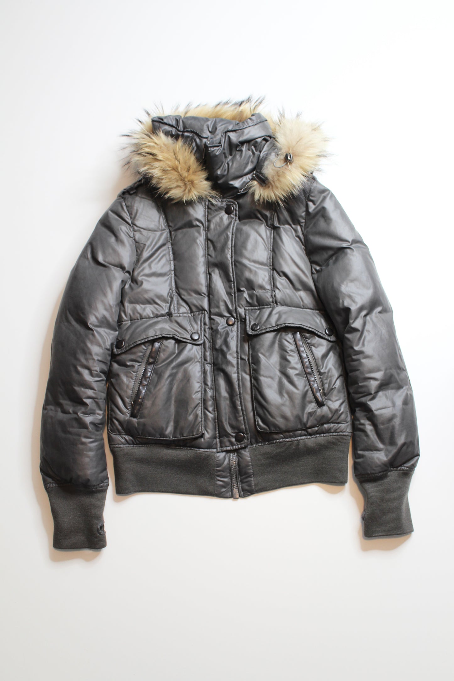 Mackage dark olive puffer bomber jacket, size small (price reduced: was $250) (additional 50% off)