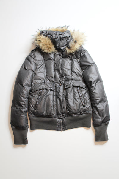 Mackage (Aritzia) dark olive puffer bomber jacket, size small (price reduced: was $275) (additional 20% off)