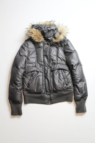 Mackage (Aritzia) dark olive puffer bomber jacket, size small (price reduced: was $275)
