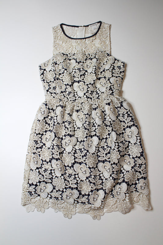 Club Monaco navy / cream lace overlay dress, size 4 (additional 20% off)