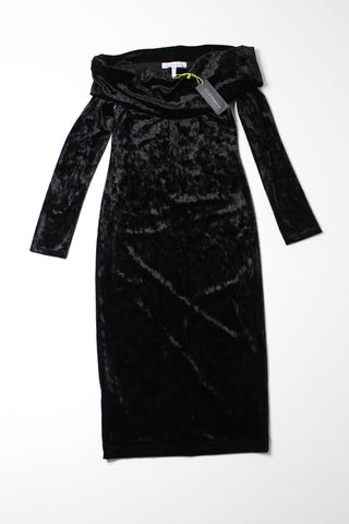 BCBG GENERATION black crushed velvet dress, size xs *new with tags (additional 50% off)