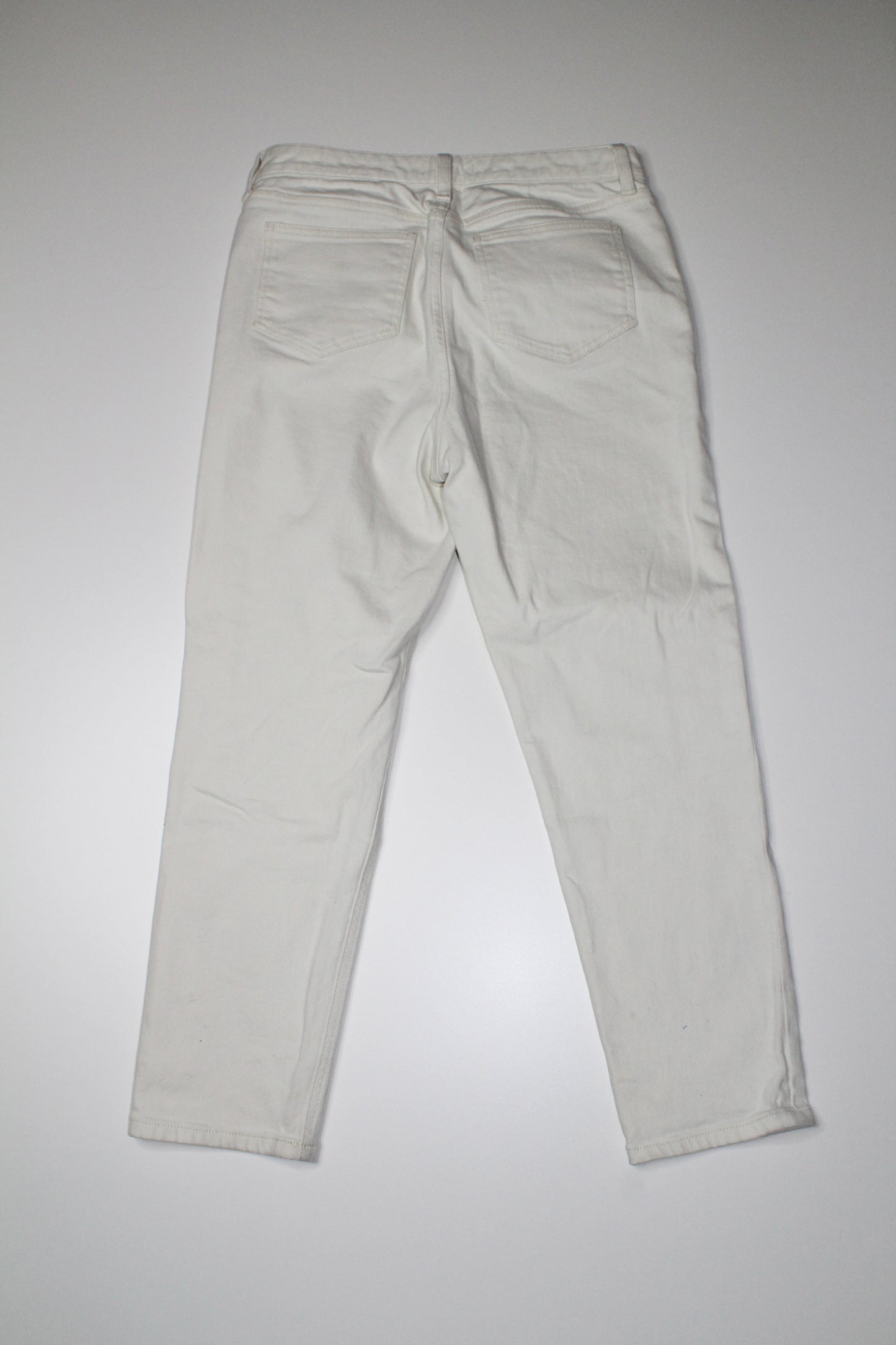 Oak + Fort cream straight leg high rise jeans, size 28 (additional 50% off)