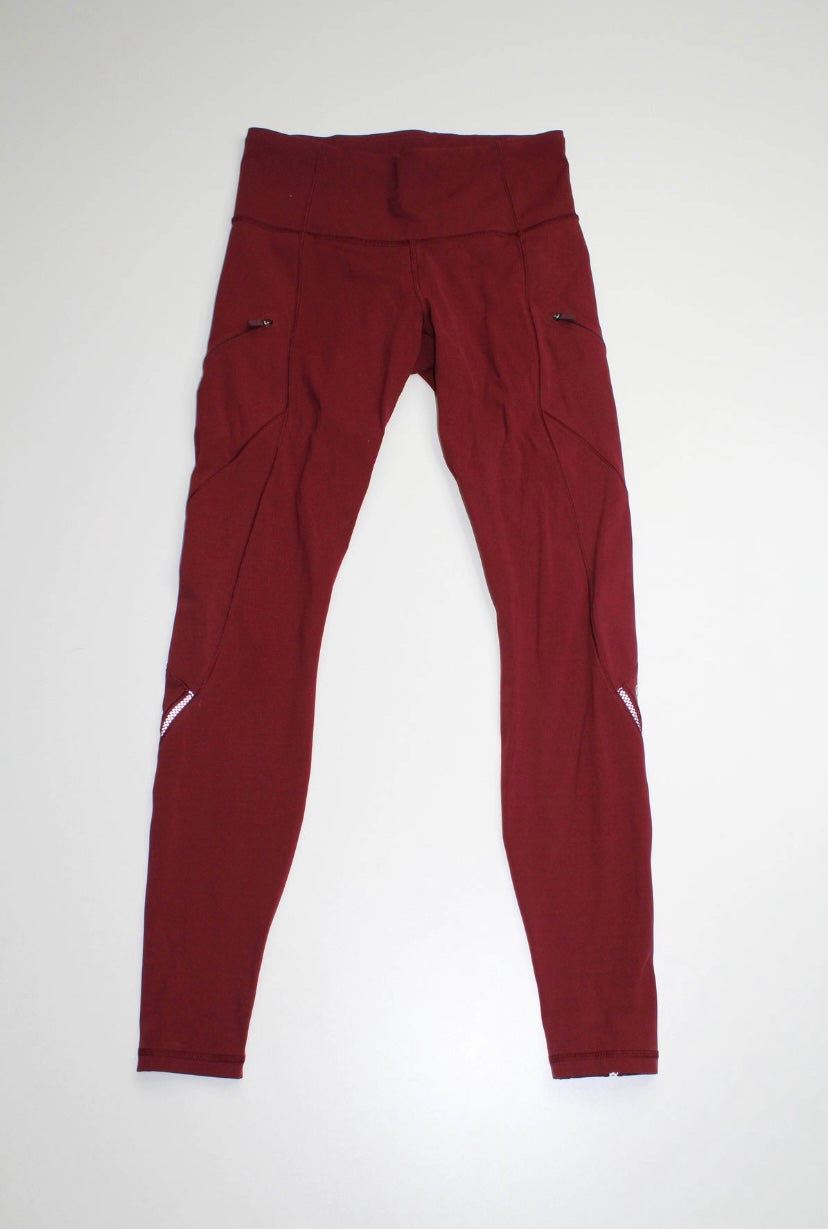 Lululemon deep rouge cadence crusher tights, size 6 (price reduced: was $58) (price reduced: was $58)