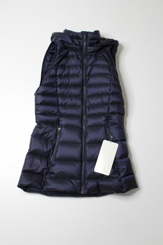 Lululemon midnight navy down for it vest, size 2 *new with tags (fits 2/4) (price reduced: was $138)