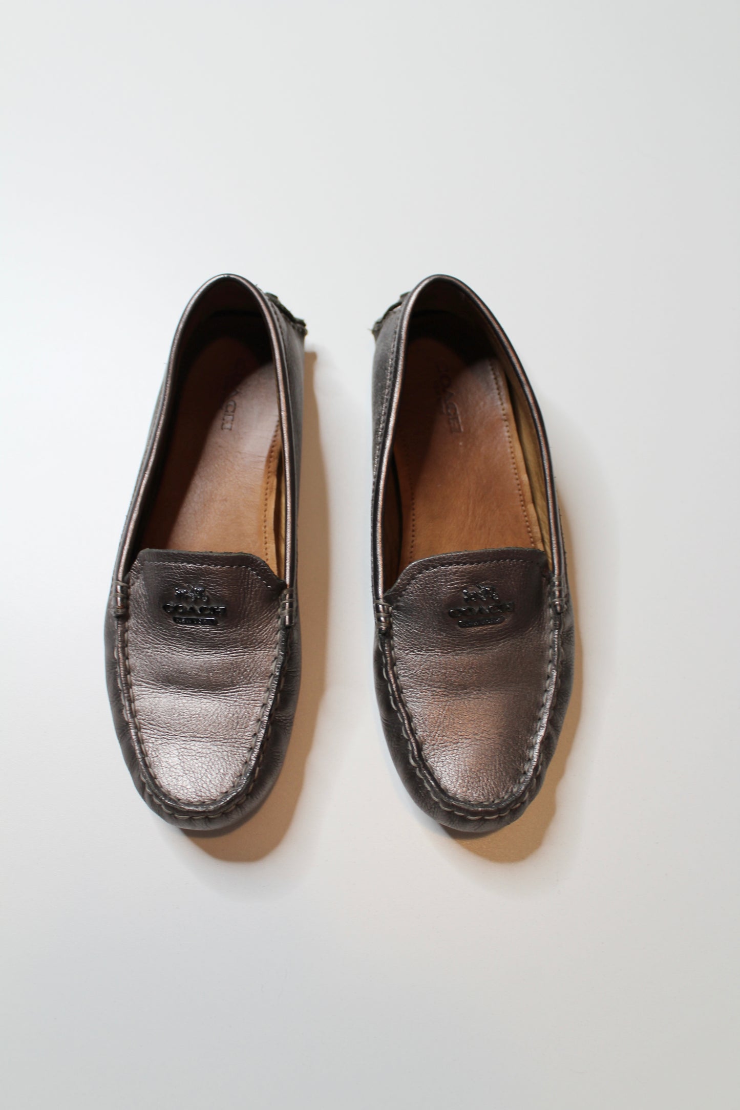 Coach metallic ‘fredrica’ loafers, size 6.5 (additional 20% off)