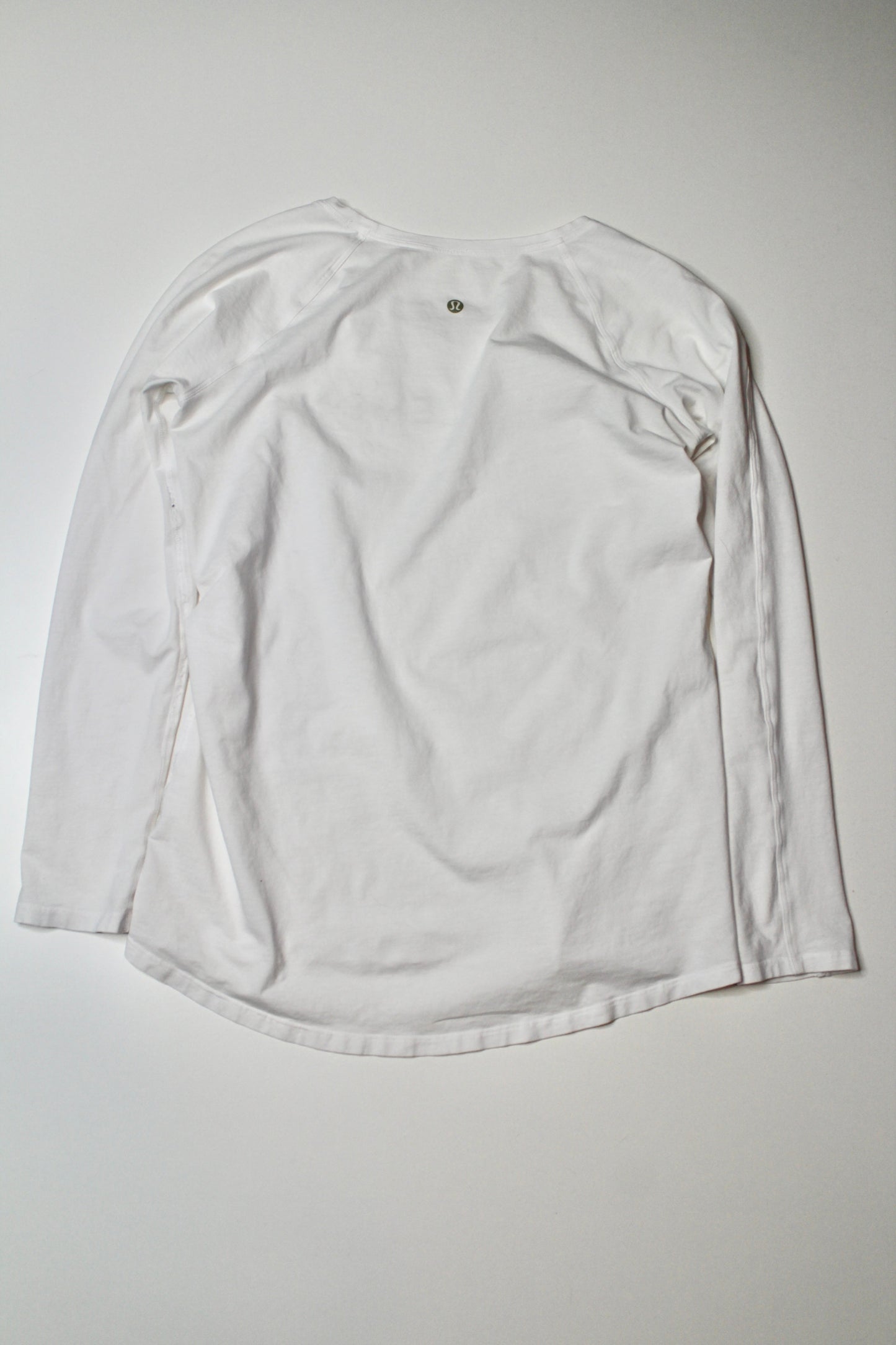 Lululemon white emerald long sleeve, size 4 (loose fit) *special edition