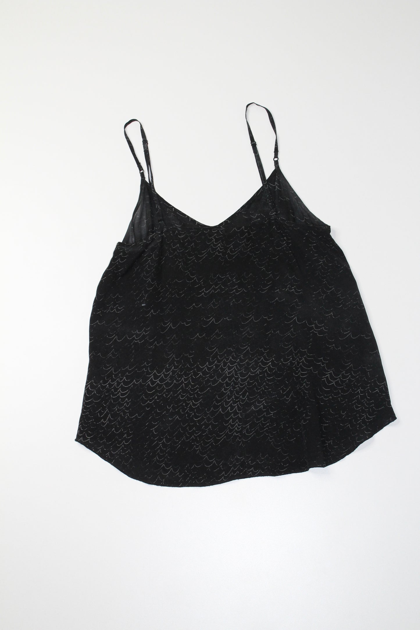 Aritzia wilfred black pattern silk camisole, size xs (loose fit) (price reduced: was $18)