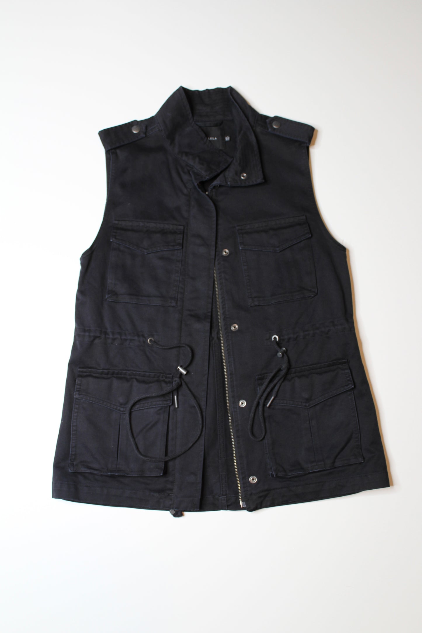 Aritzia talula black military vest, size xxs (relaxed fit) (additional 50% off)