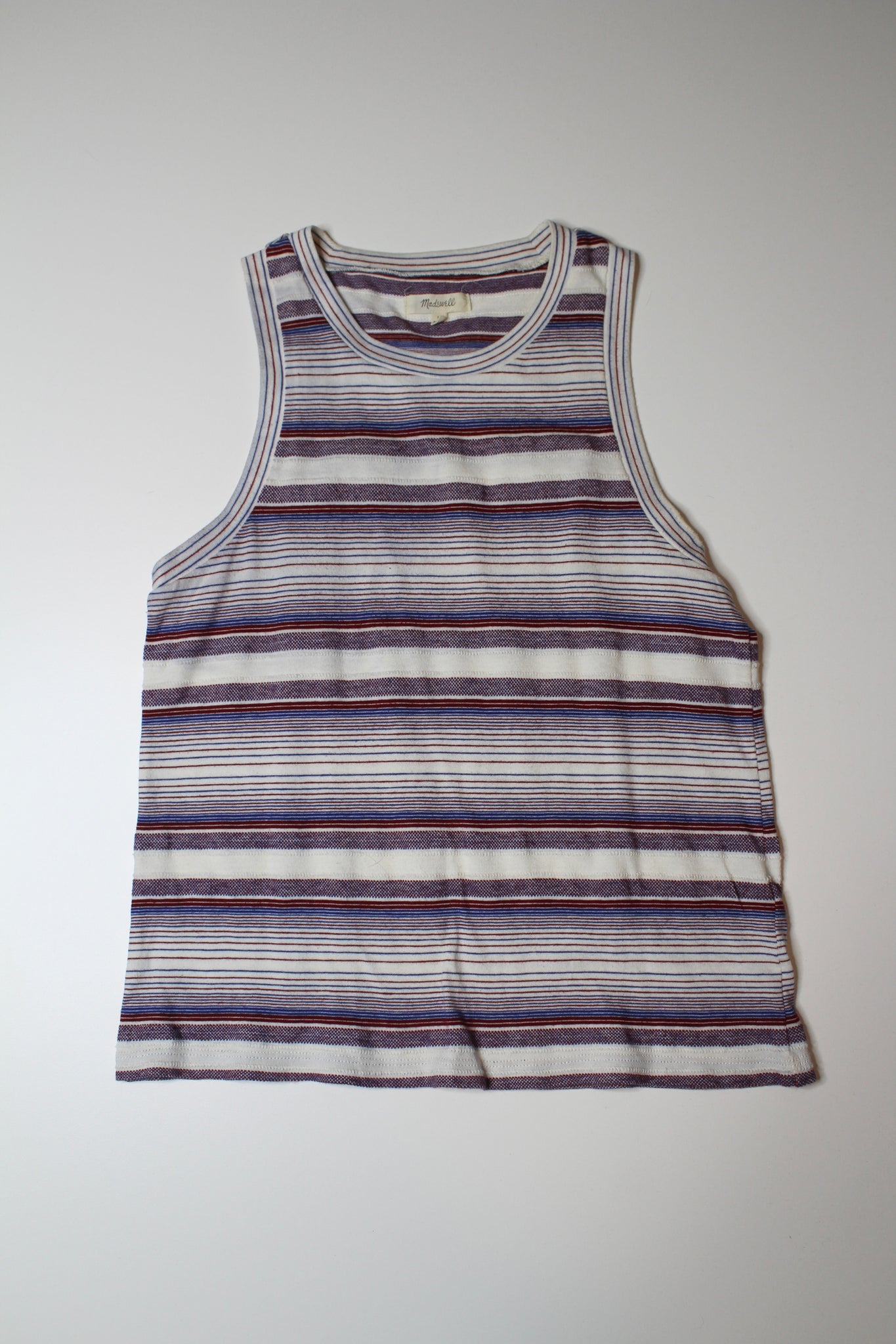 Madewell striped tank, size medium