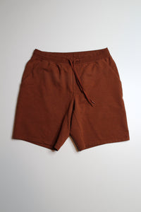Mens lulu terracotta city sweat shorts, size XL (9”) (price reduced: was $30)