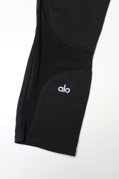 Alo Yoga black mesh crop legging, size small