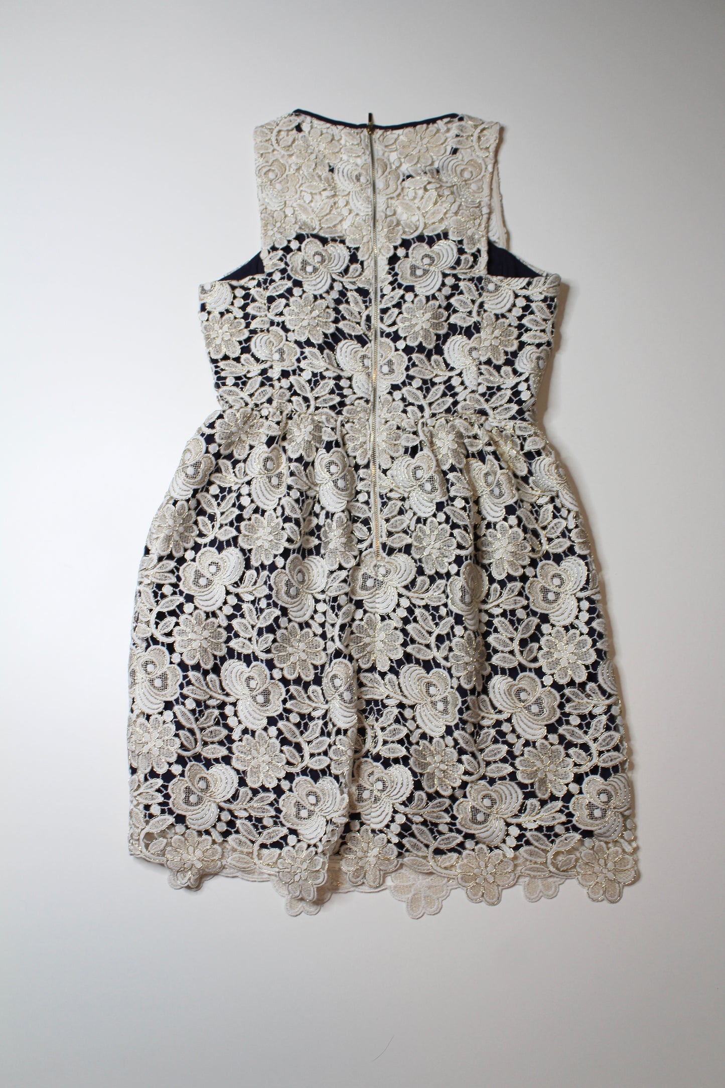 Club Monaco navy / cream lace overlay dress, size 4 (additional 20% off)