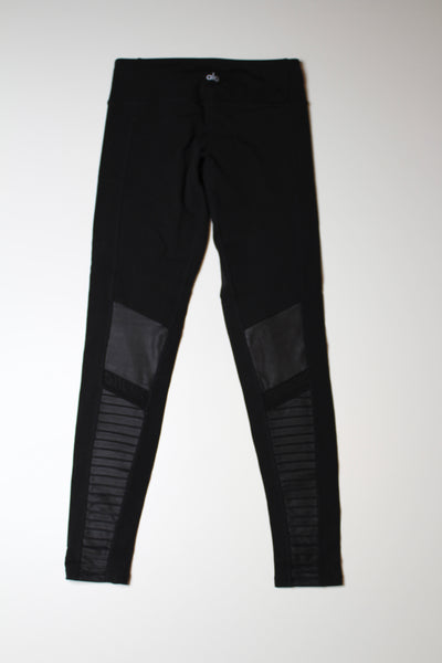 Alo Yoga black moto leggings, size small