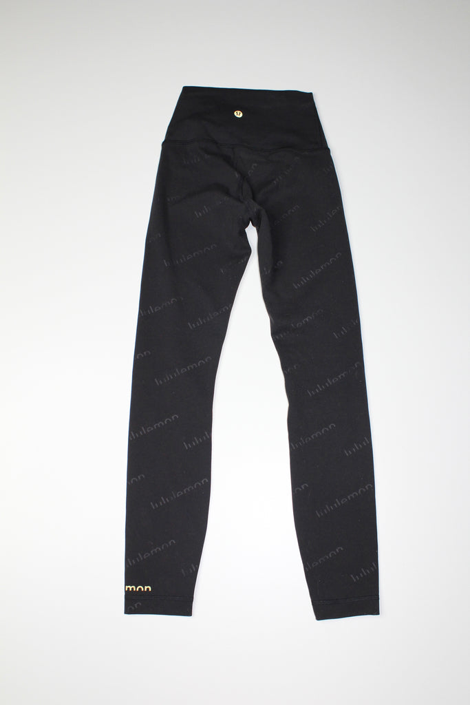 Lululemon black embossed wunder train high rise tight, size 2 (25) *s –  Belle Boutique Consignment