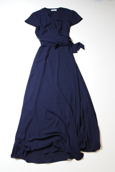 Aritzia babaton navy wrap dress, size xxs (price reduced: was $58)