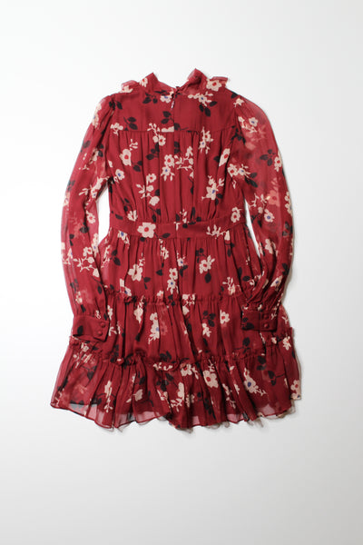 Kate Spade red chiffon floral dress, size 4 (price reduced: was $120)