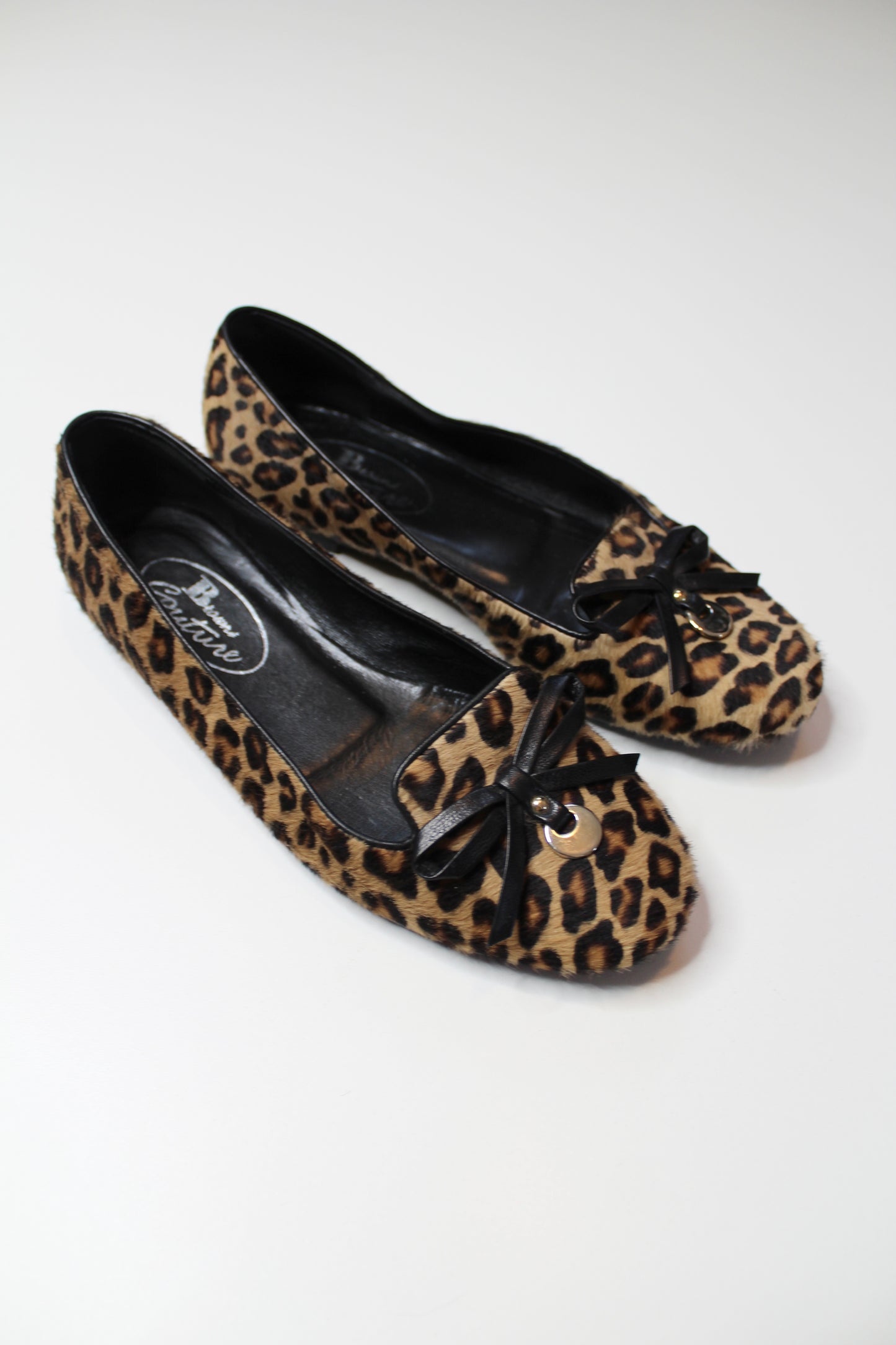 Browns leopard print flats, size 6.5 (price reduced: was $48)