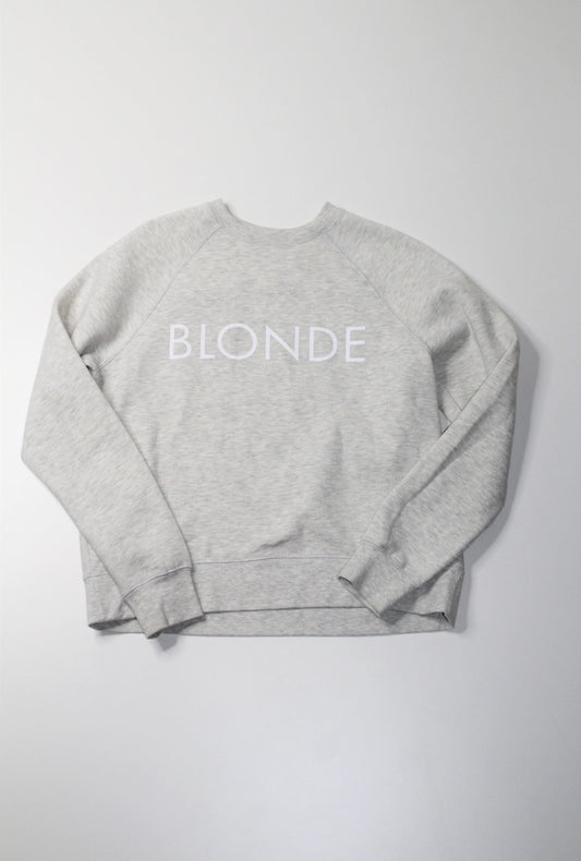 Brunette The Label oat 'BLONDE' sweater, size s/m