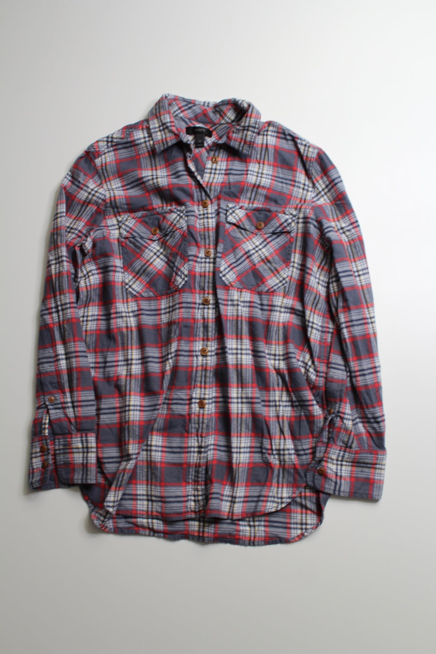 J.CREW flannel long sleeve, size medium (additional 50% off)