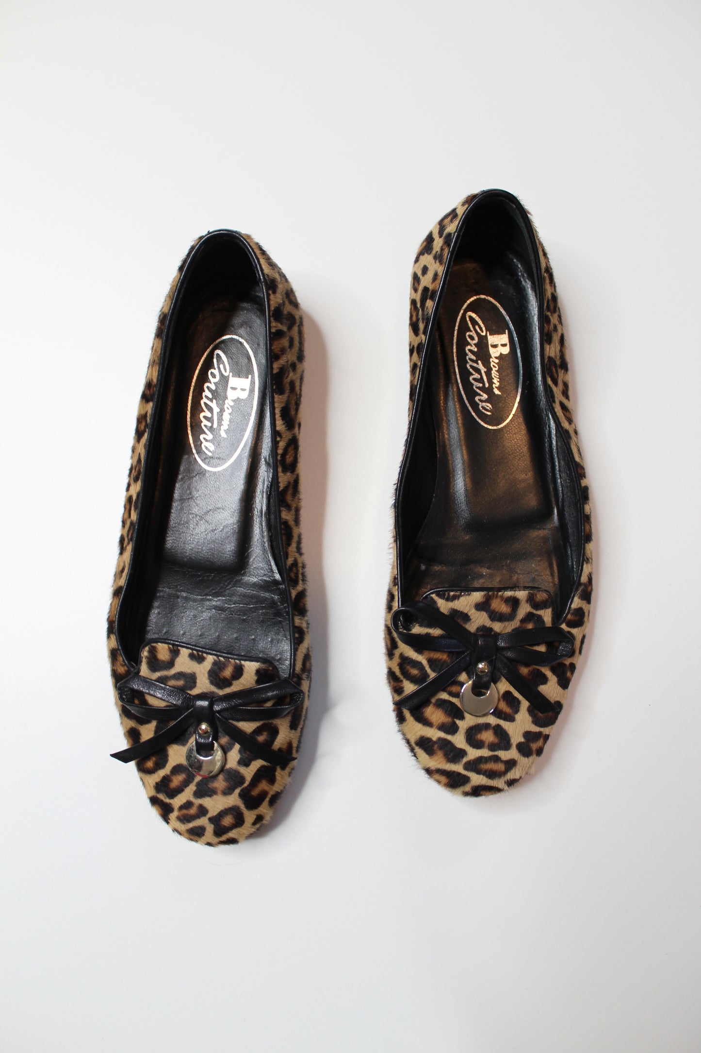 Browns leopard print flats, size 6.5 (price reduced: was $48)