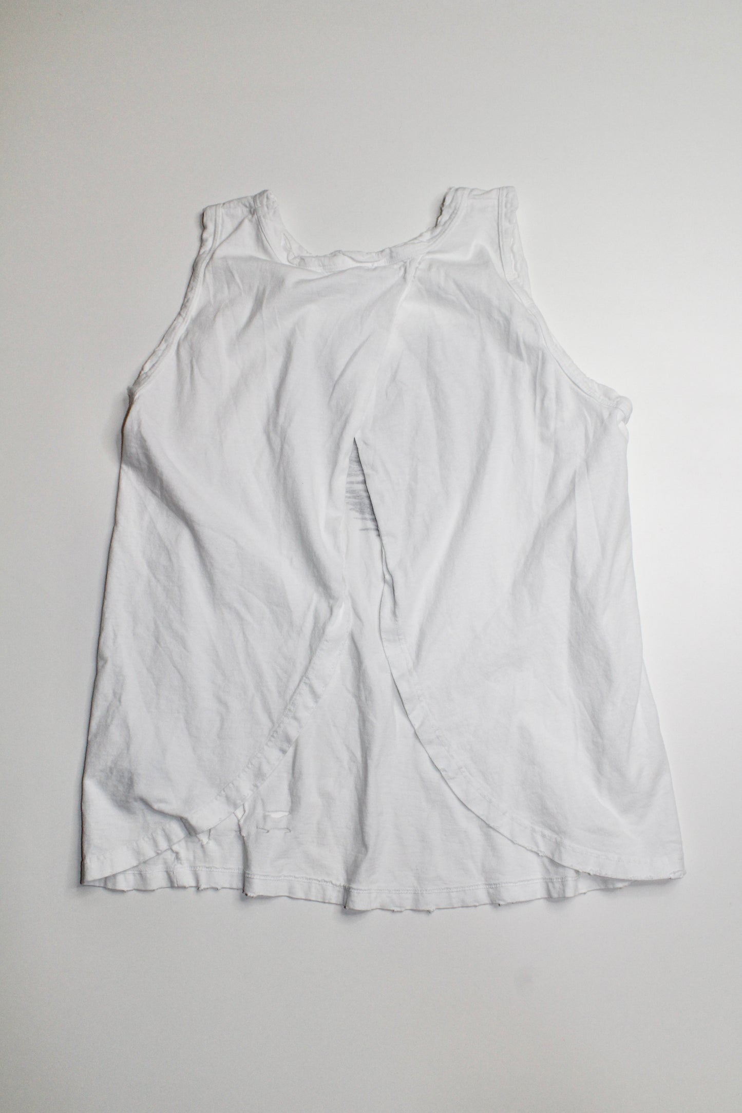 Sundry distressed open back heart tank, size 1 (size small) (loose fit) (price reduced: was $30)