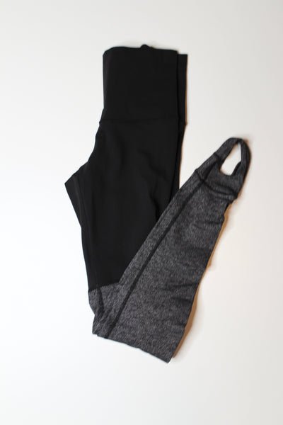 Lululemon grey/black high rise wunder under leggings, size 4 *special edition stirrup (price reduced: was $58)