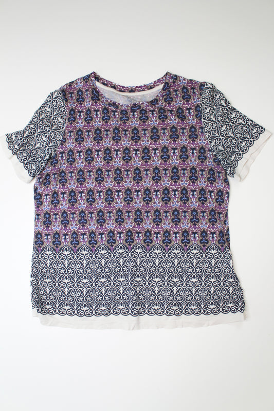 Tory Burch patterned t shirt, size medium