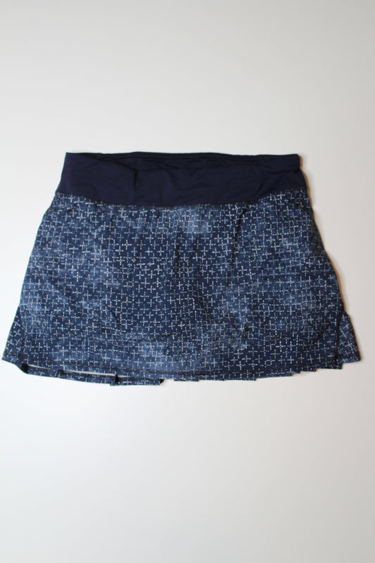 Lululemon exploded sashiko cross inkwell ghost pace setter skirt, size 8 *reg