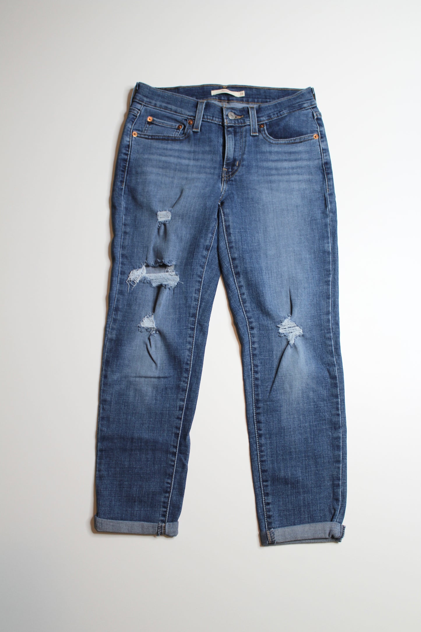 Levi’s mid rise ‘boyfriend copain’ jeans, size 24 (26”)  (price reduced: was $48)