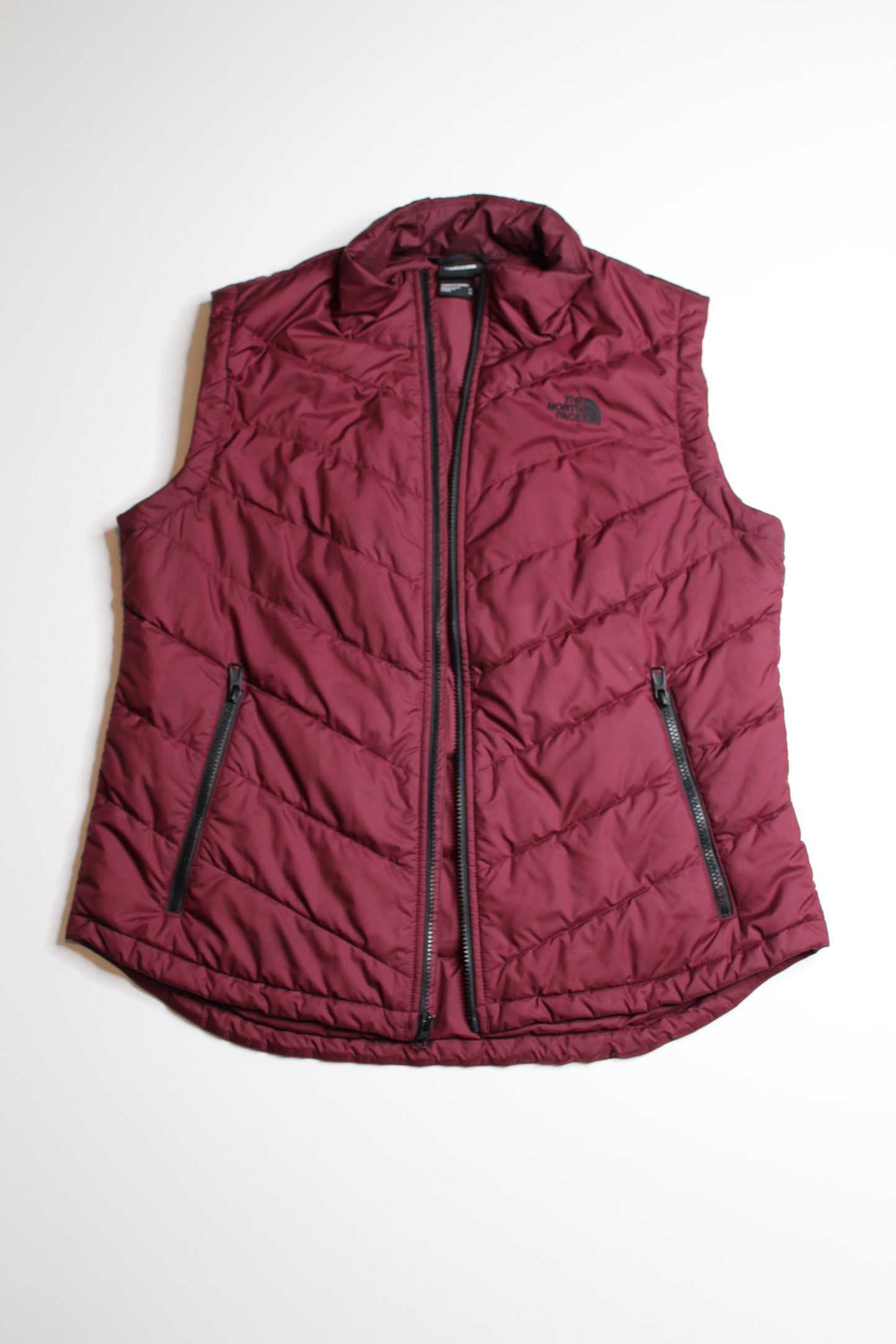 The North Face lightweight maroon puffer vest, size XL (additional 50% off)