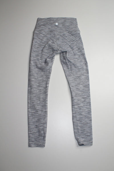 Lululemon wunder under white/grey wee stripe leggings, size 4 (25”) (price reduced: was $48)