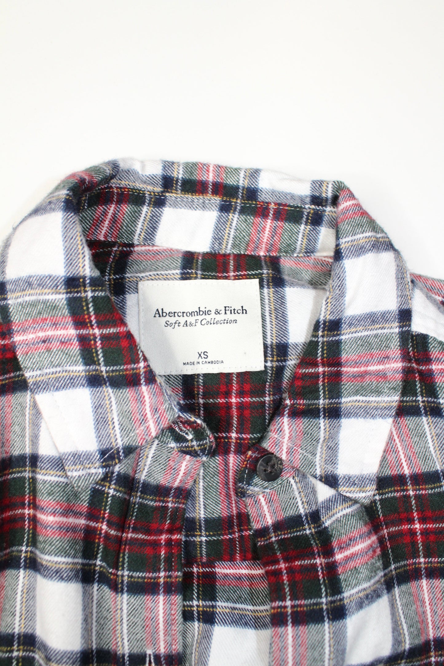 Abercrombie & Fitch plaid flannel long sleeve, size xs (loose fit) (additional 20% off)