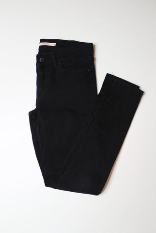 Levis black 711 skinny jeans, size 26 (28”)