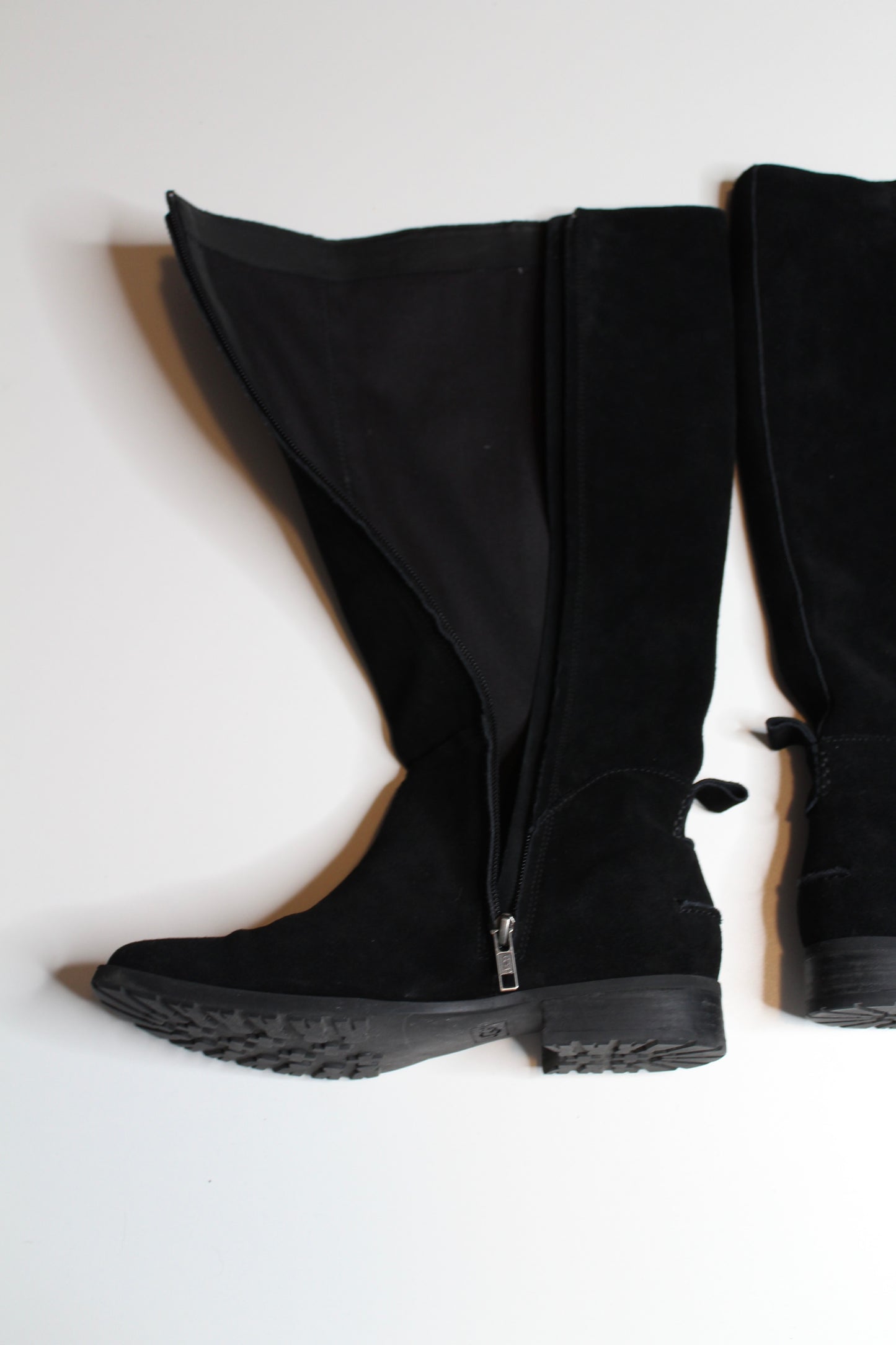 UGG black zip up knee high boots, size 8 (additional 20% off)