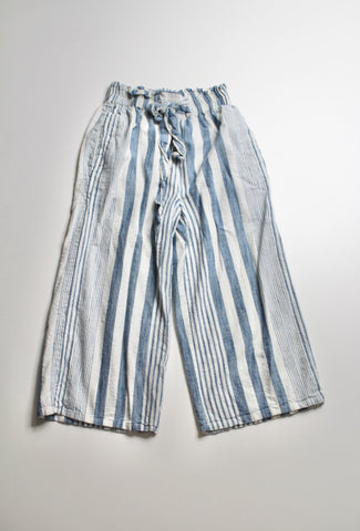 Angie blue/white wide leg lightweight  crop pant, size small (price reduced: was $18)