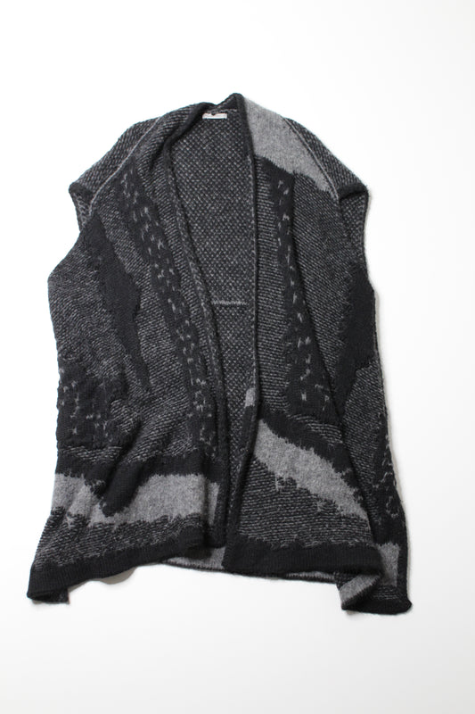 Sarah Pacini dark grey sleeveless wool cardigan, one size (additional 50% off)