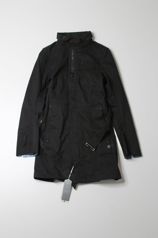 G-Star Raw black florence trench coat, size xs (slim fit) *new with tags (price reduced: was $140)