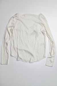 Vero Moda cream ribbed long sleeve, size small (additional 70% off)